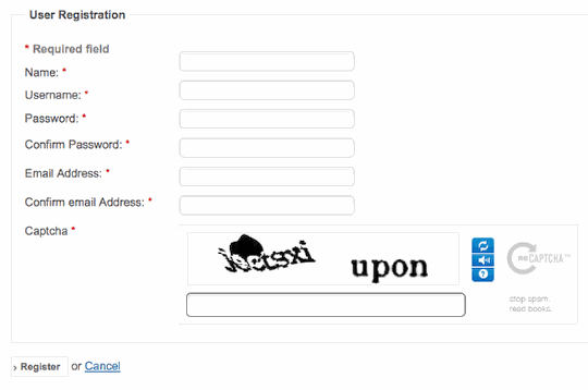 Joomla Plugin Recaptcha 6